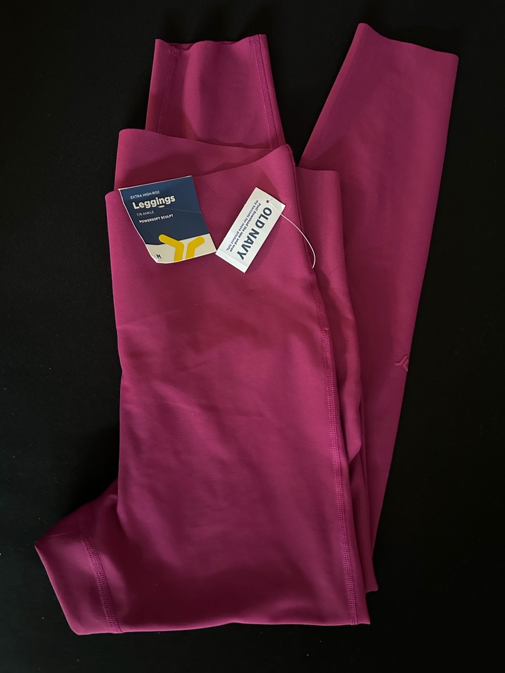 Old Navy Extra High-Waisted PowerSoft Sculpt 7/8 ankle Leggings  NWT Magenta